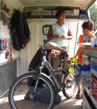 Mobiele fietsen werkplaats
