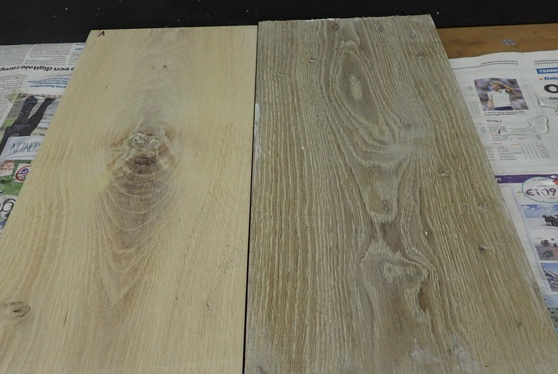 Hout lakken met kleurloze lak van de