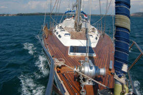Teak scheepsdek
